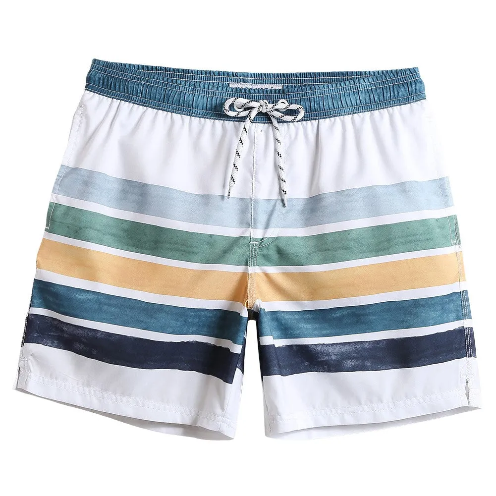 Lined Fresh Striped Swim Trunks sold by maamgic
