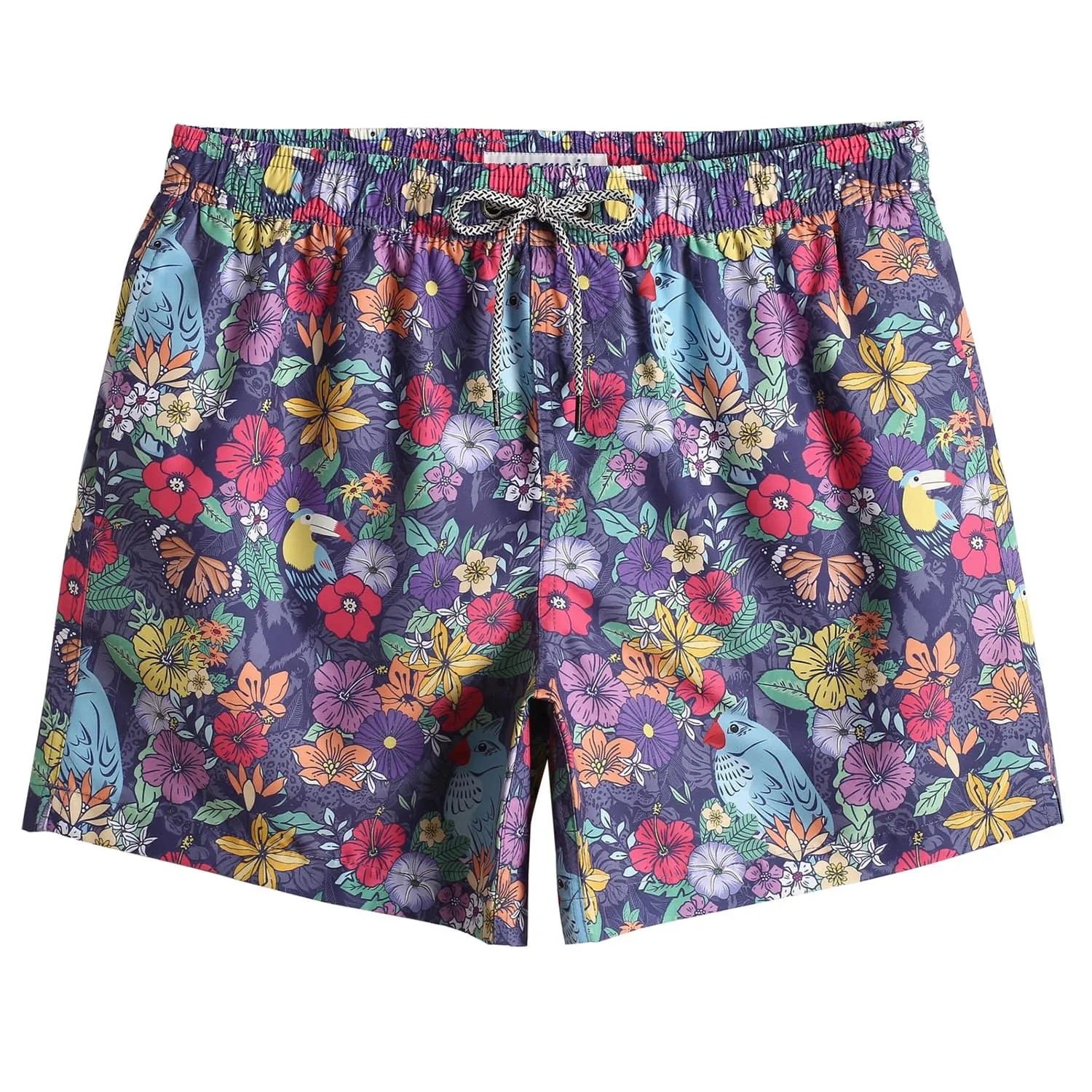 5.5 Inch Inseam Bouquets of Flowers Swim Trunks sold by maamgic