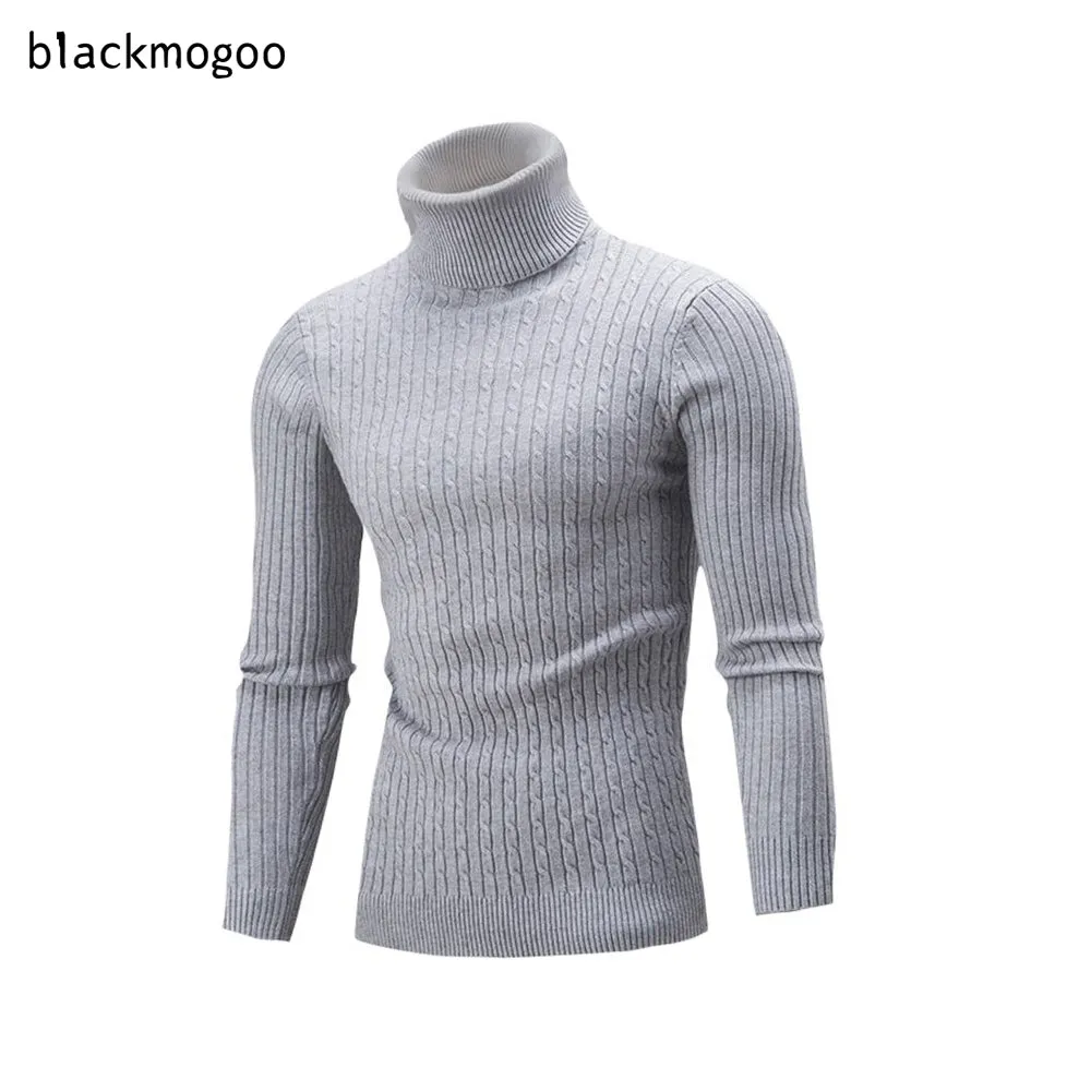 BLACKMOGOO Men's Turtleneck Sweater sold by maamgic