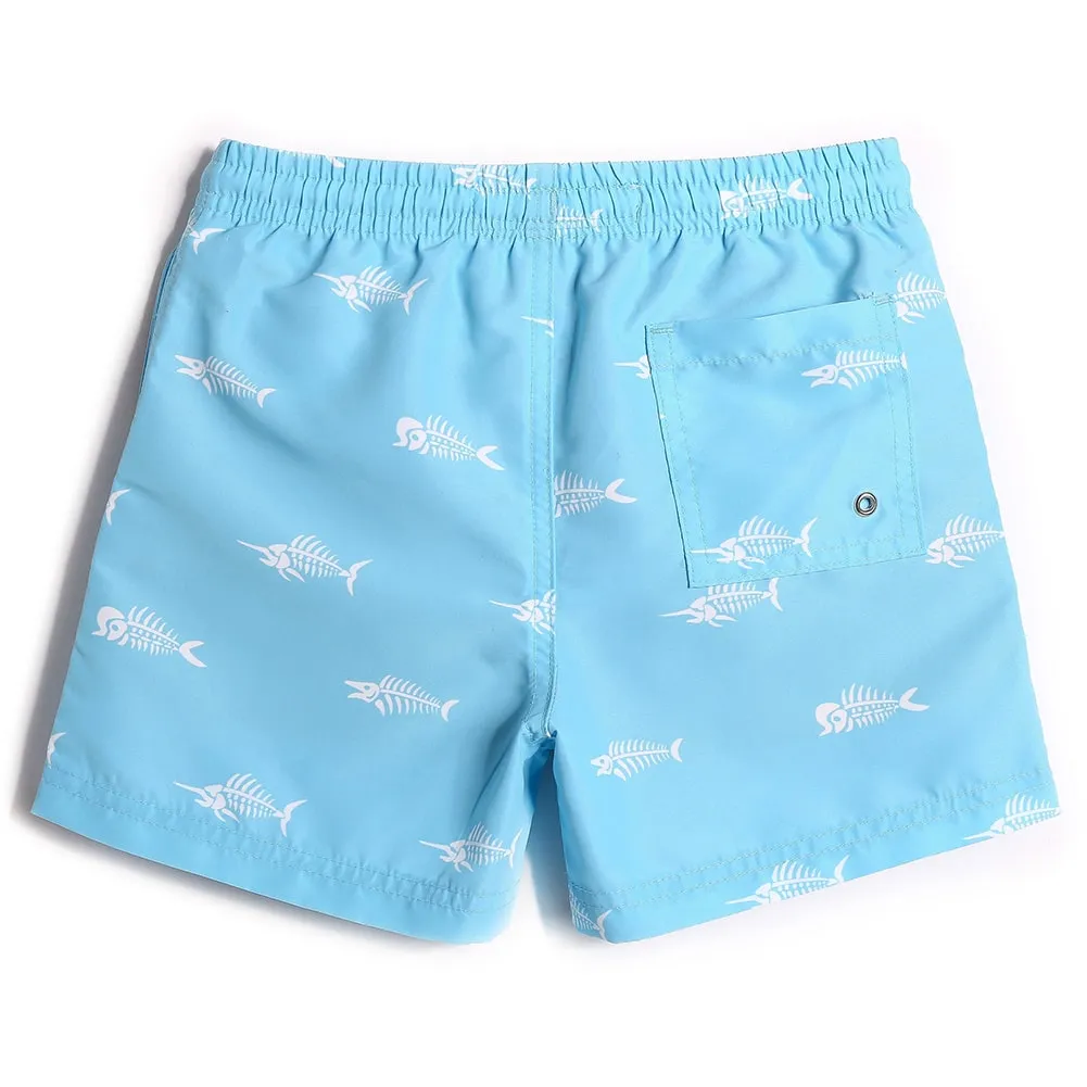 Boys Pink & Blue Fish Bone Swim Trunks sold by maamgic product image thumbnail 2