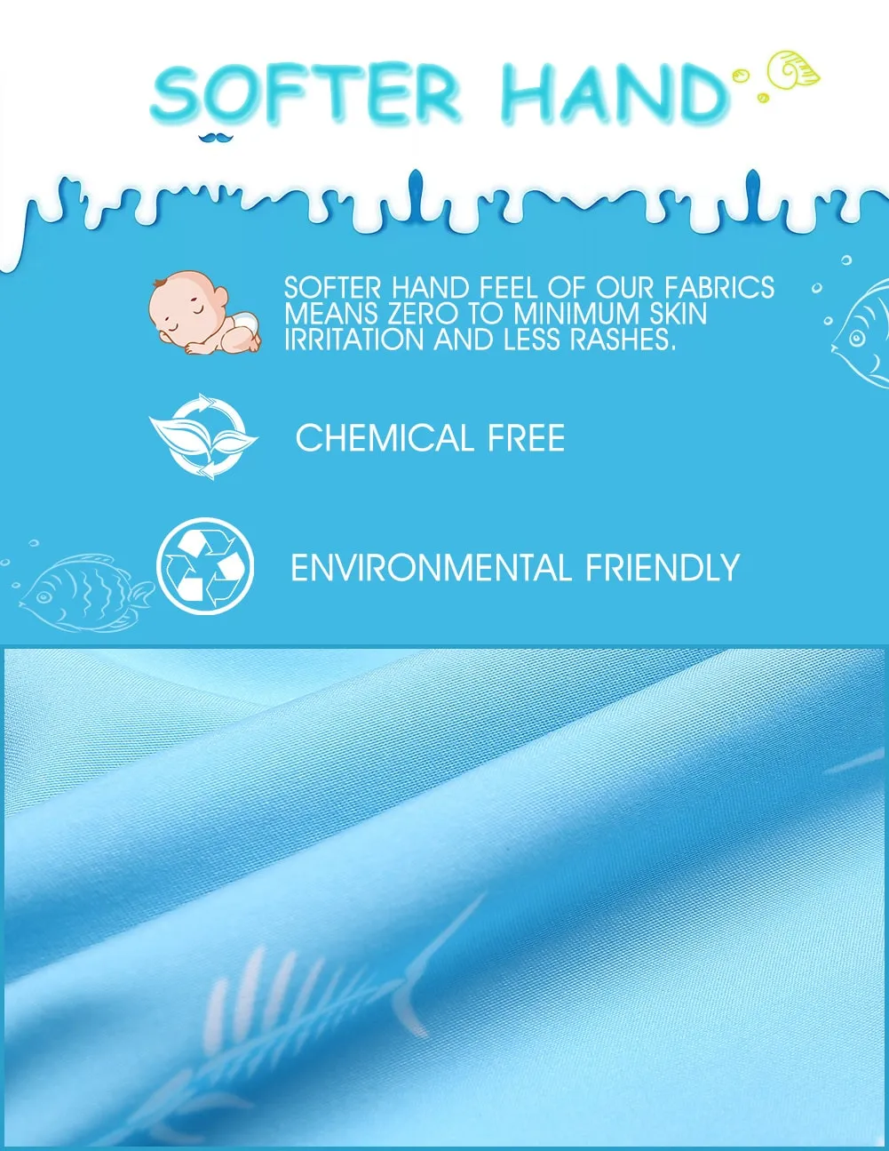 Boys Pink & Blue Fish Bone Swim Trunks sold by maamgic product image thumbnail 5