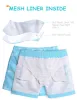 Boys Pink & Blue Fish Bone Swim Trunks sold by maamgic