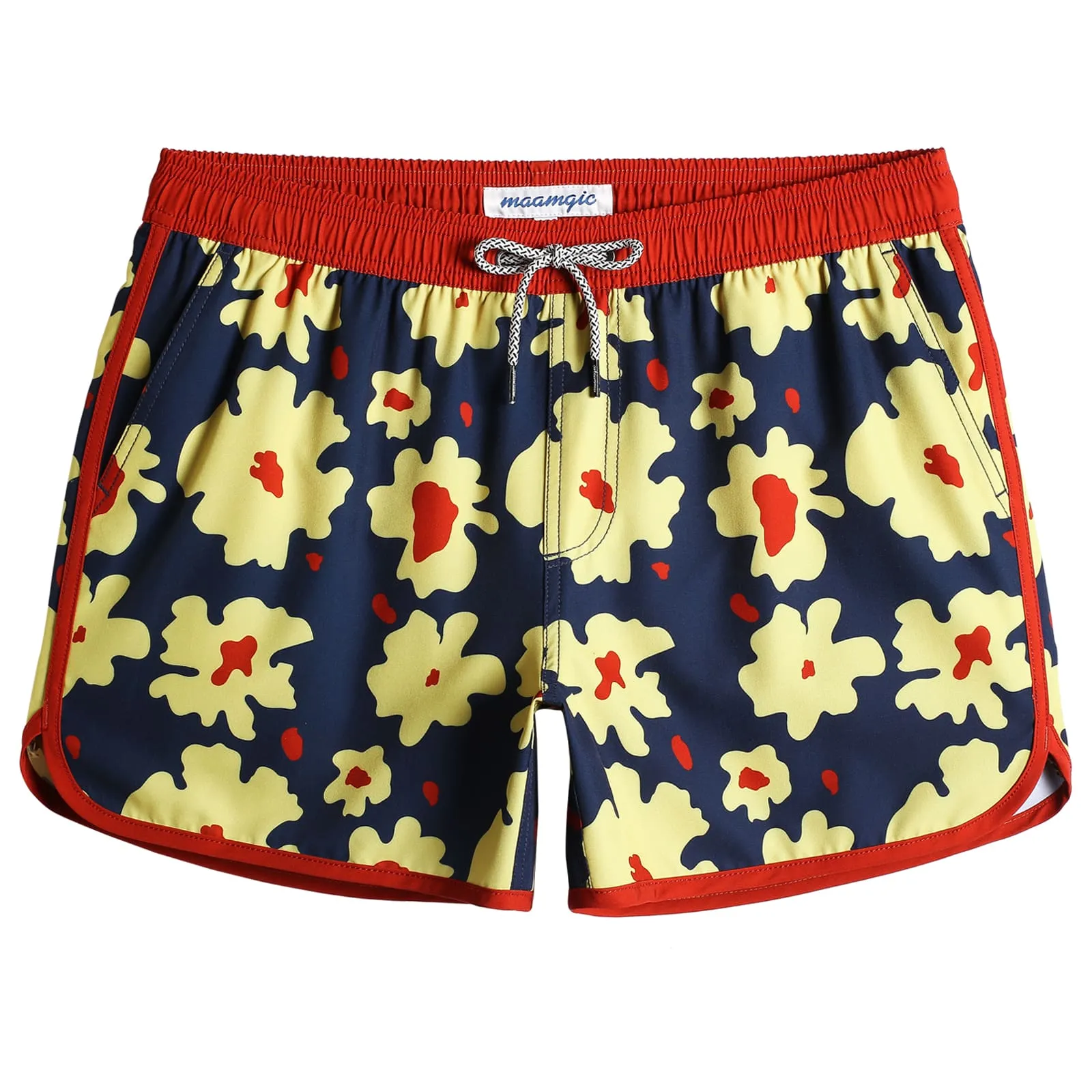 DreamScape Omelette Flower Swim Trunks sold by maamgic