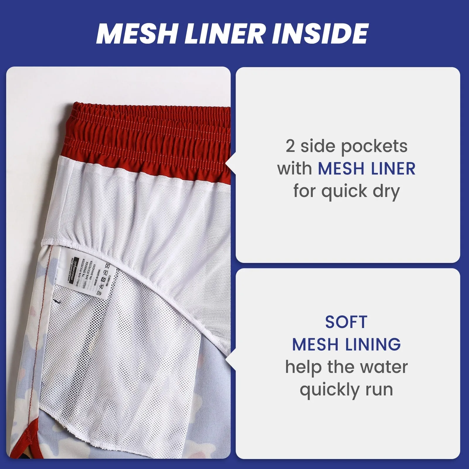 DreamScape Omelette Flower Swim Trunks sold by maamgic product image thumbnail 5