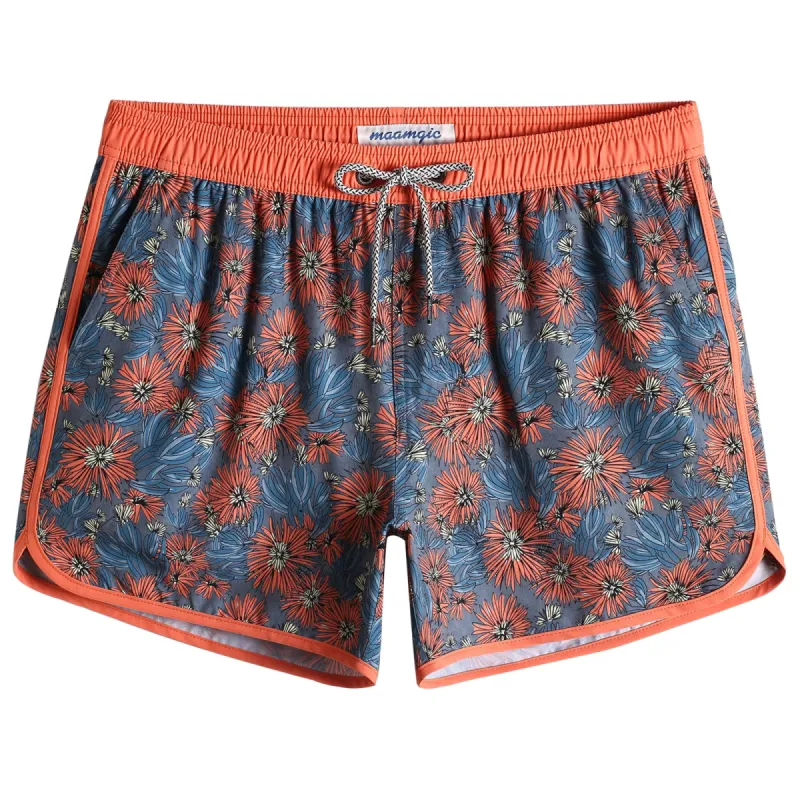 LeafyLuxe Chrysanthemum Swim Trunks sold by maamgic