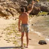 RetroRuse Camo Print Swim Trunks sold by maamgic