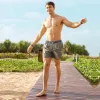 RetroRuse Camo Print Swim Trunks sold by maamgic