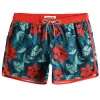 FloraFever Red Flowers Swim Trunks sold by maamgic