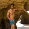 FloraFever Red Flowers Swim Trunks sold by maamgic