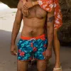 FloraFever Red Flowers Swim Trunks sold by maamgic
