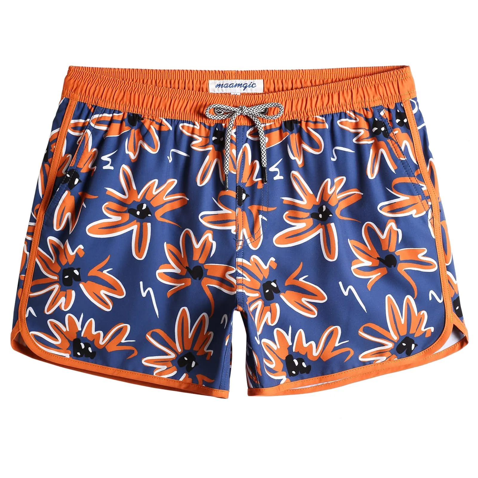 4.5 Inch Inseam Vintage Stretch Dark Night Lilac Swim Trunks sold by maamgic