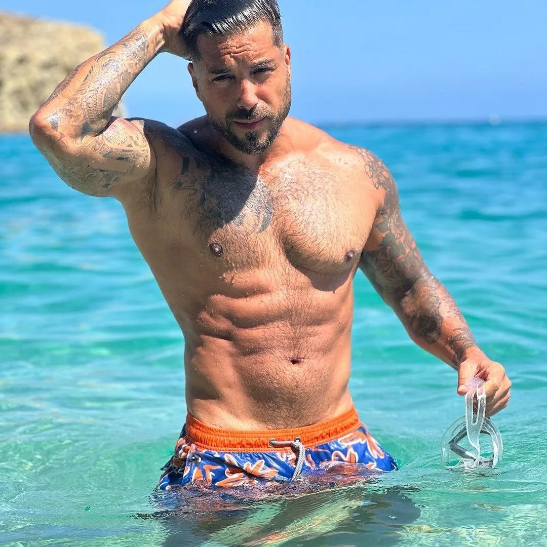 4.5 Inch Inseam Vintage Stretch Dark Night Lilac Swim Trunks sold by maamgic product image thumbnail 4