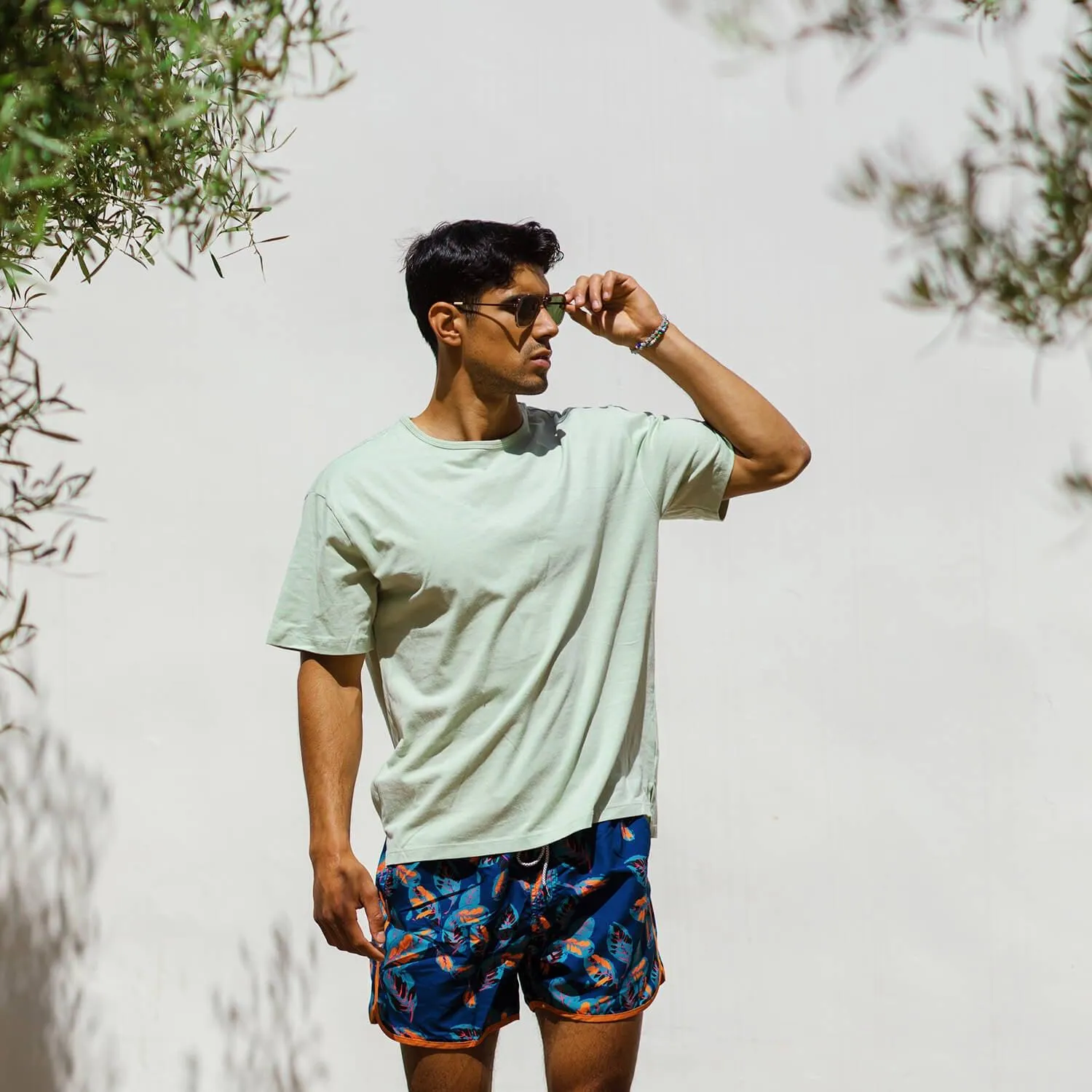 FloraFever Blue Leaves Swim Trunks sold by maamgic product image thumbnail 3