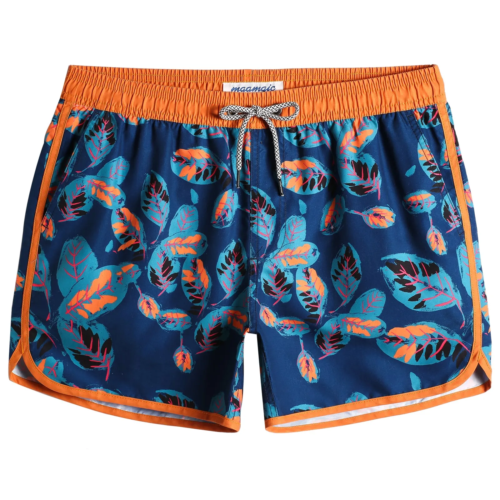 FloraFever Blue Leaves Swim Trunks sold by maamgic