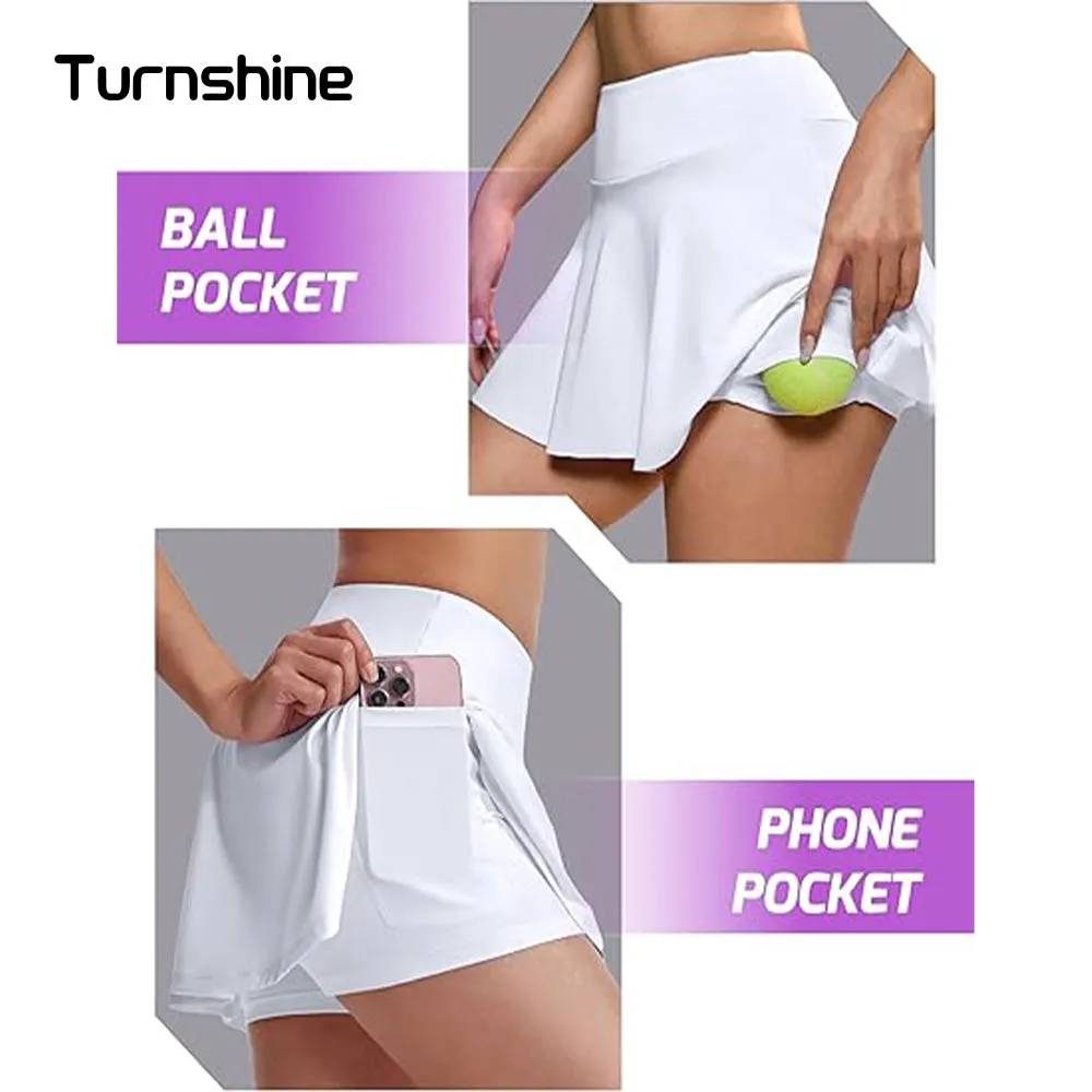 Turnshine Women's High Waisted with Pockets Tennis Skirt sold by maamgic product image thumbnail 2