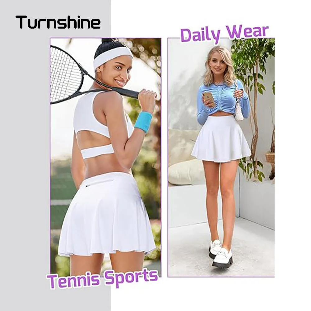 Turnshine Women's High Waisted with Pockets Tennis Skirt sold by maamgic product image thumbnail 4