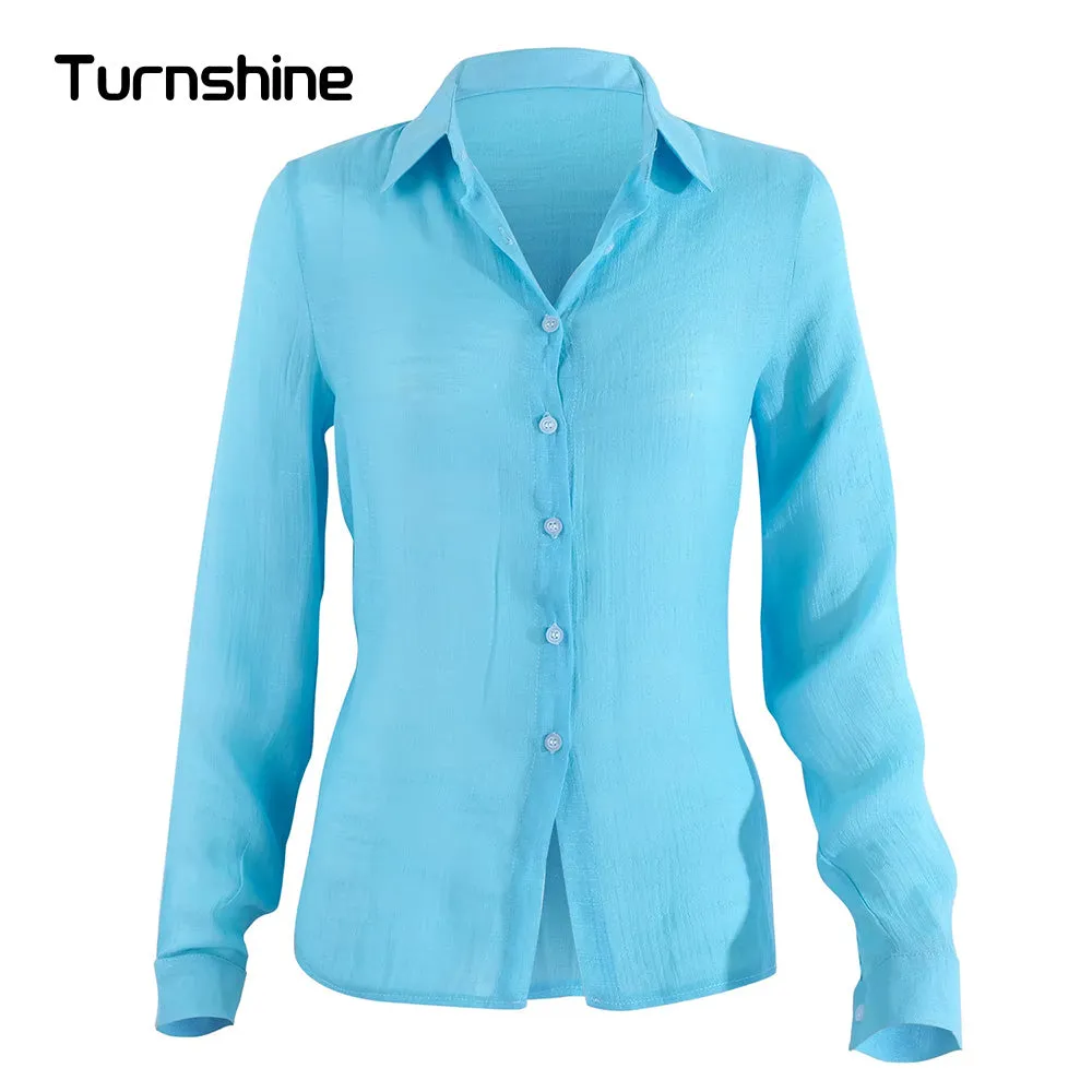 Turnshine Women's New Cotton And Linen Shirt sold by maamgic product image thumbnail 3