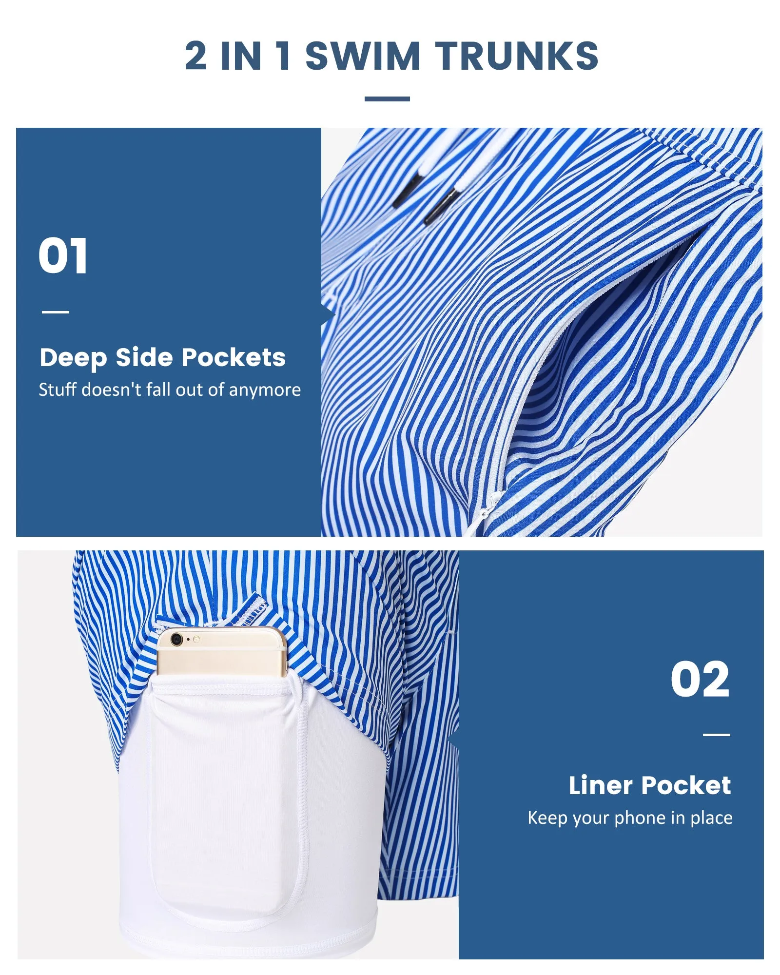 CoastSweet Striped Print Swim Trunks sold by maamgic product image thumbnail 4