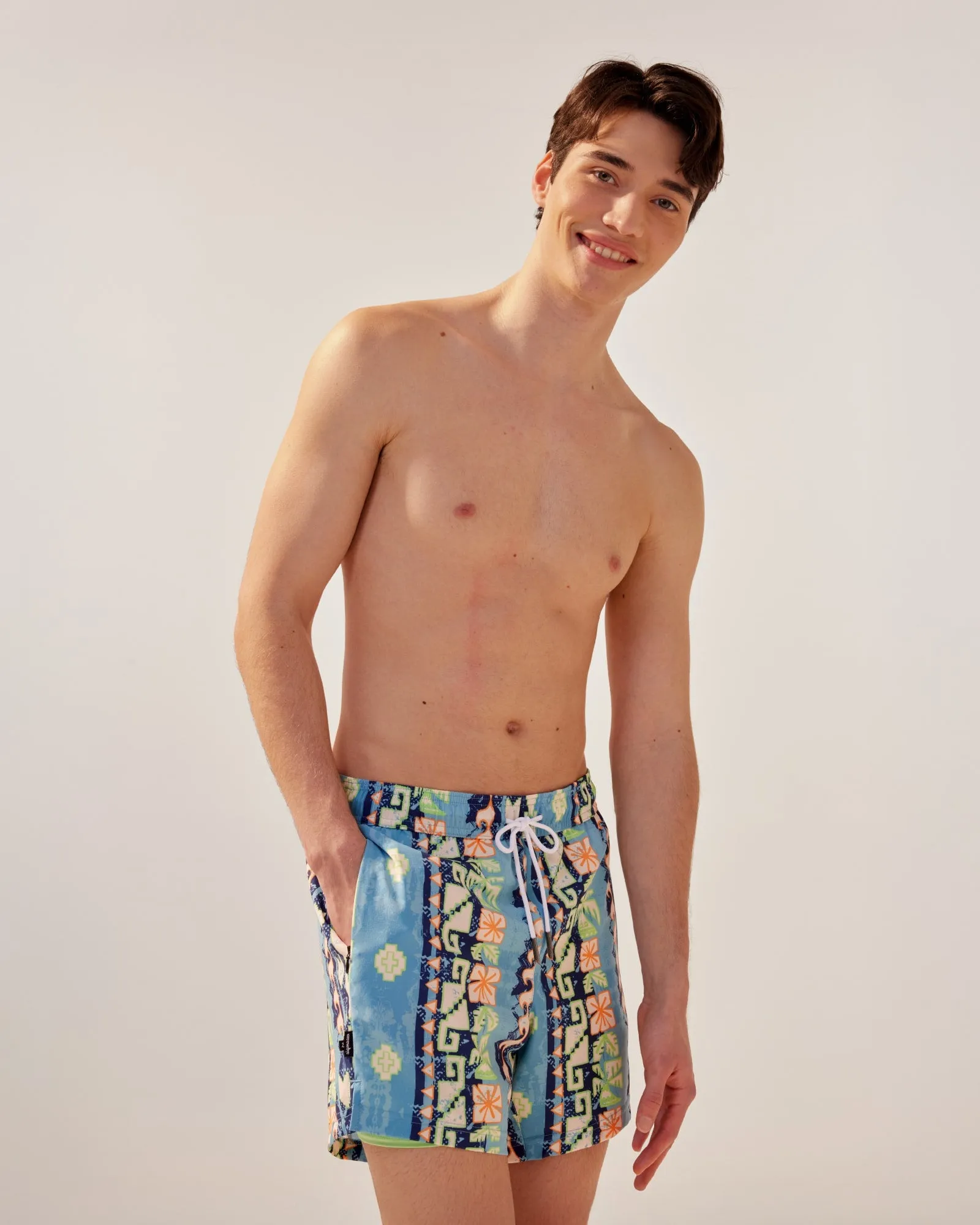 EpochEcho Tropical Aztec Fusion Swim Trunks sold by maamgic product image thumbnail 5