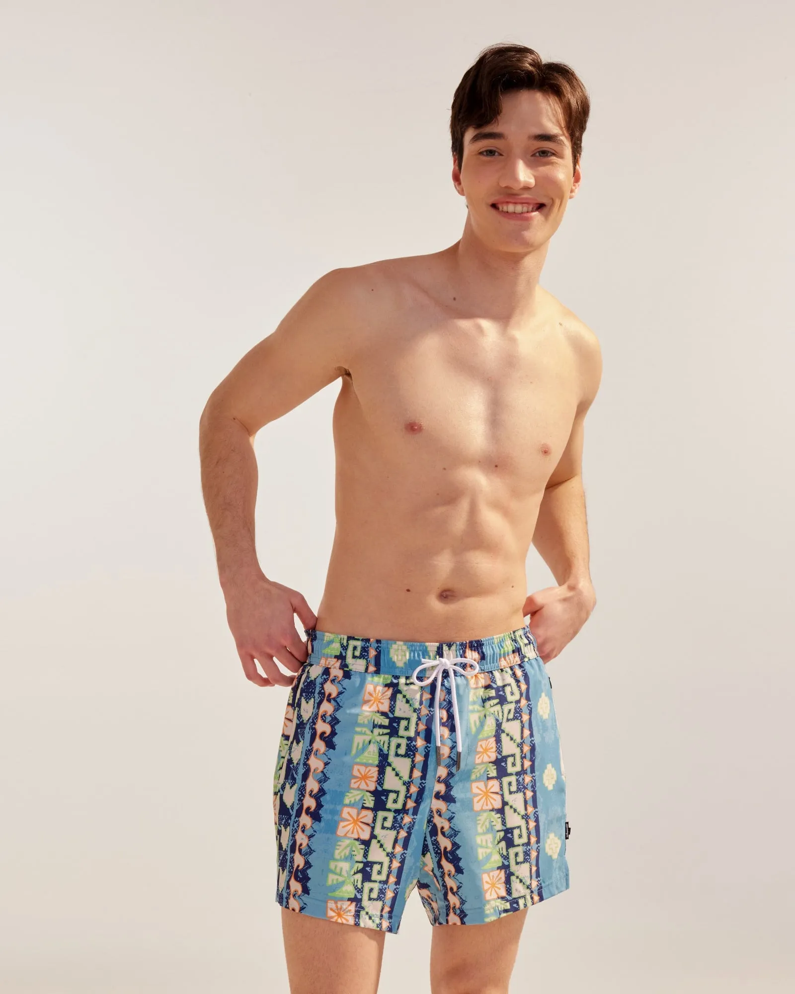 EpochEcho Tropical Aztec Fusion Swim Trunks sold by maamgic product image thumbnail 3