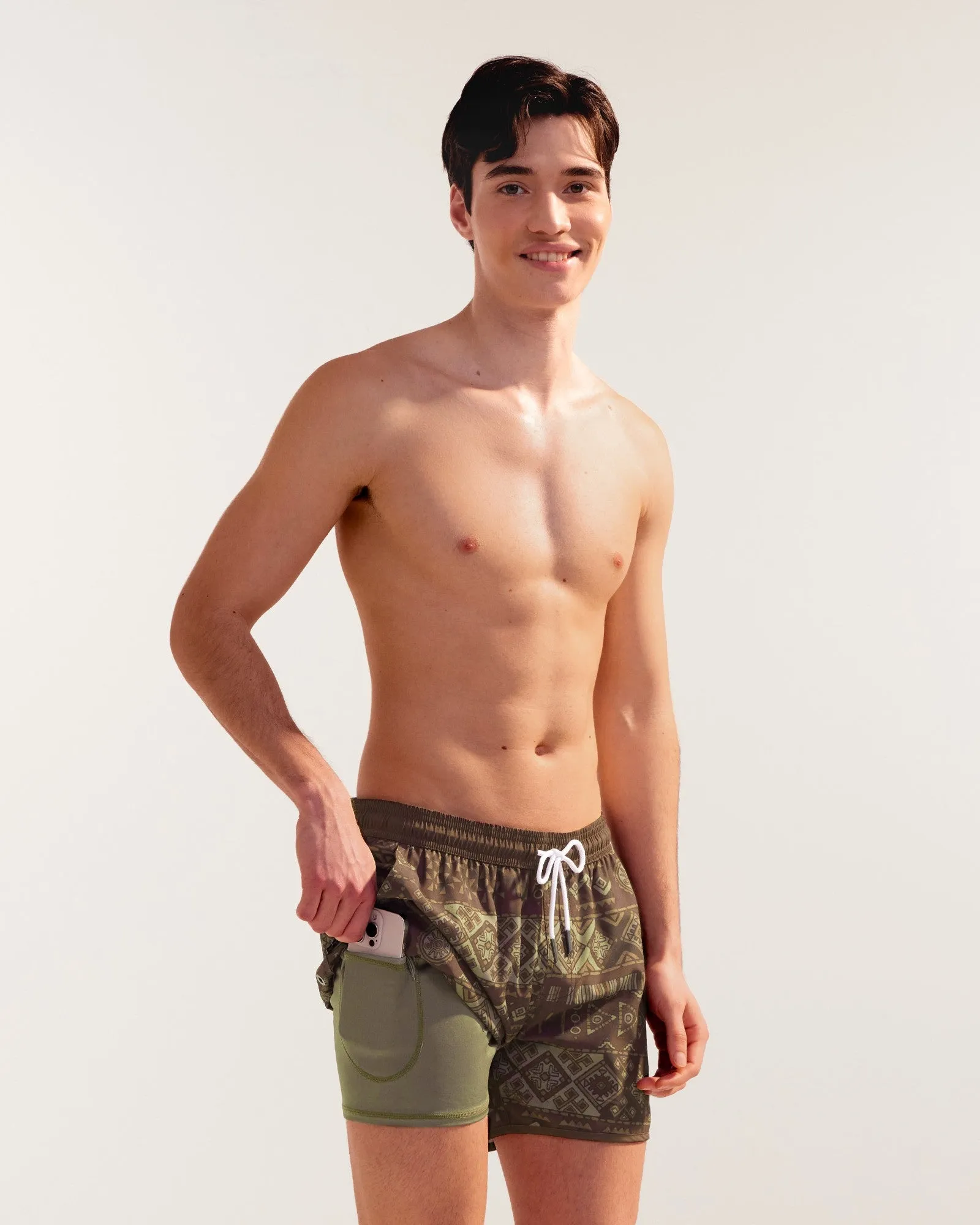 HeritageTide Totem Brown Swim Trunks sold by maamgic product image thumbnail 2
