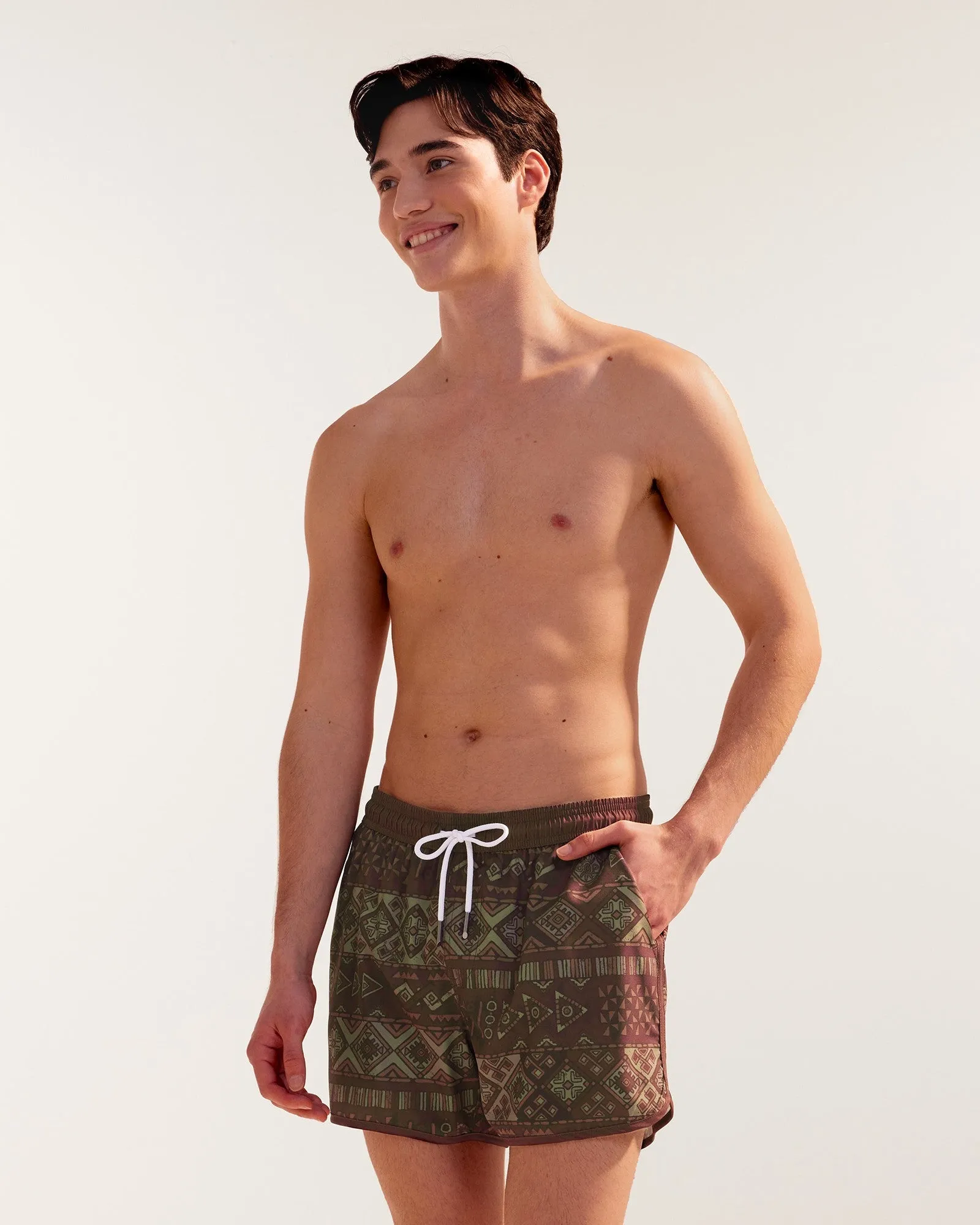 HeritageTide Totem Brown Swim Trunks sold by maamgic product image thumbnail 4