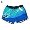 4.5 Inch Inseam Vintage Stretch Blue Getaway Swim Trunks sold by maamgic
