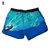 4.5 Inch Inseam Vintage Stretch Blue Getaway Swim Trunks sold by maamgic
