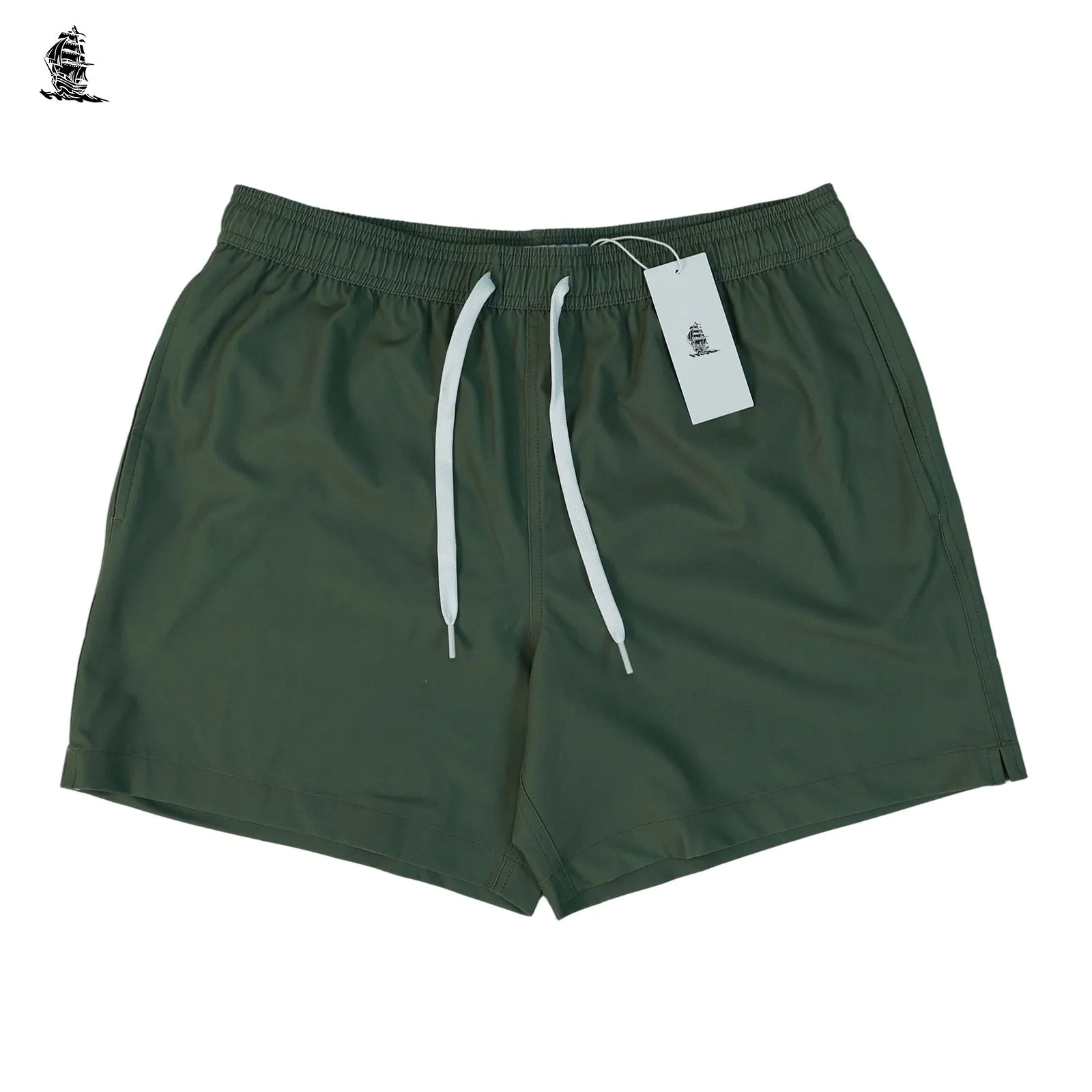 MG 5.5 Inch Inseam Green Swim Trunks sold by maamgic