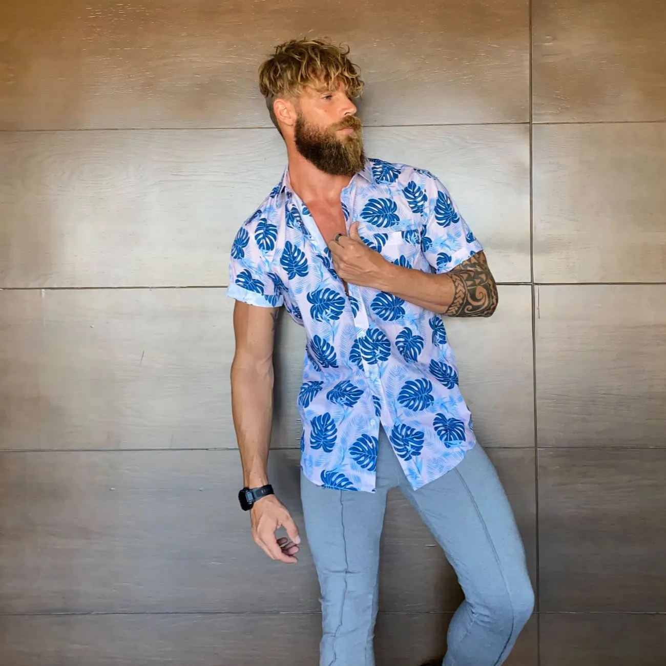 HawaiDay Leaf Short Sleeve Shirts sold by maamgic product image thumbnail 3