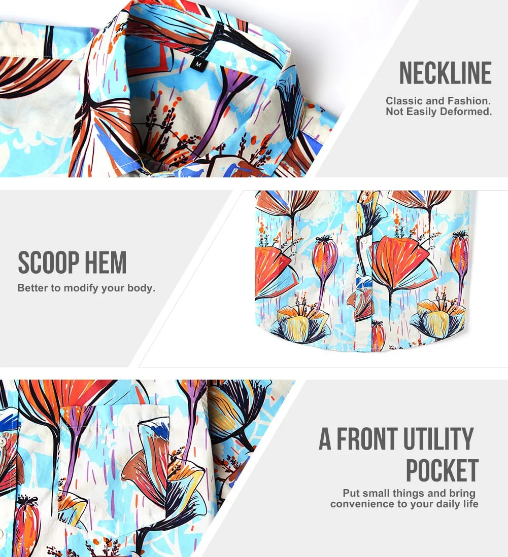 HawaiDay Floral Short Sleeve Shirts sold by maamgic product image thumbnail 4