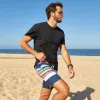 Lined Fresh Striped Swim Trunks sold by maamgic