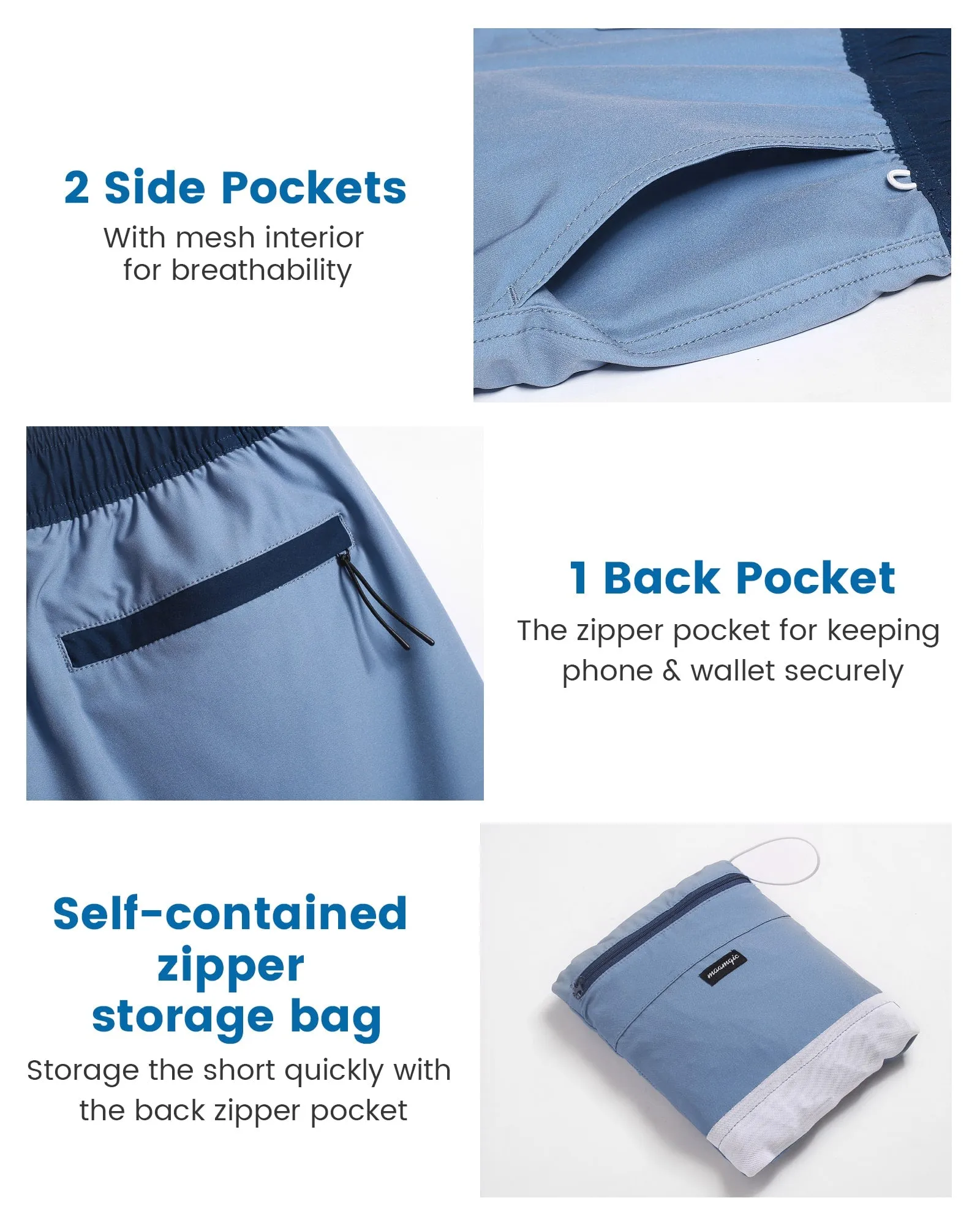 FitFusion Amphibious Gym Swim Shorts sold by maamgic product image thumbnail 3