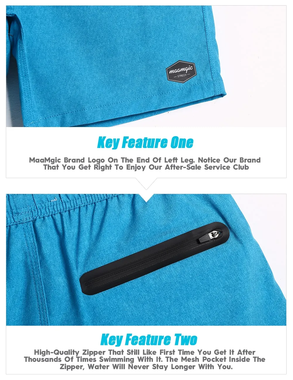 PurePalette Solid Color Stretch Swim Trunks sold by maamgic product image thumbnail 4