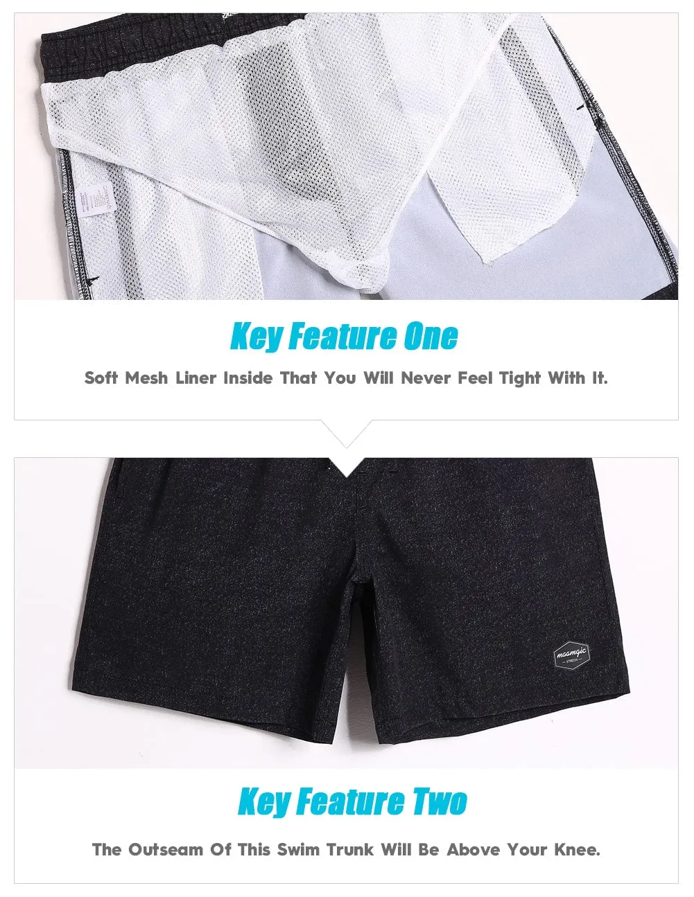 PurePalette Solid Color Stretch Swim Trunks sold by maamgic product image thumbnail 4