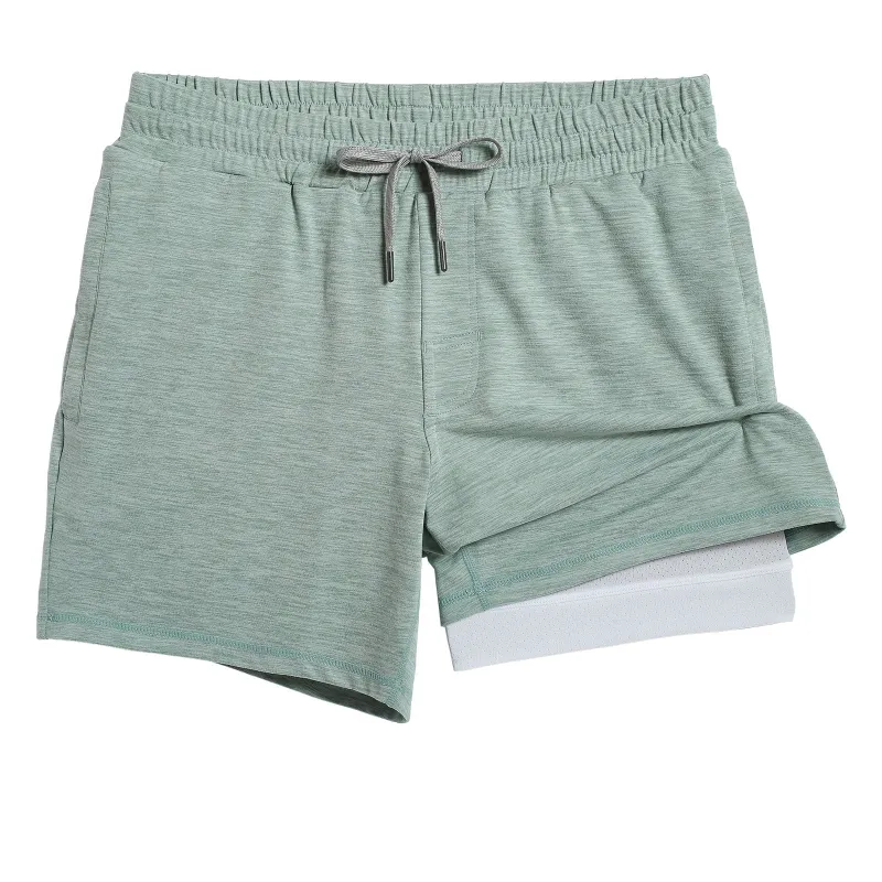 DuoTone Olive Orbit Gym Shorts sold by maamgic