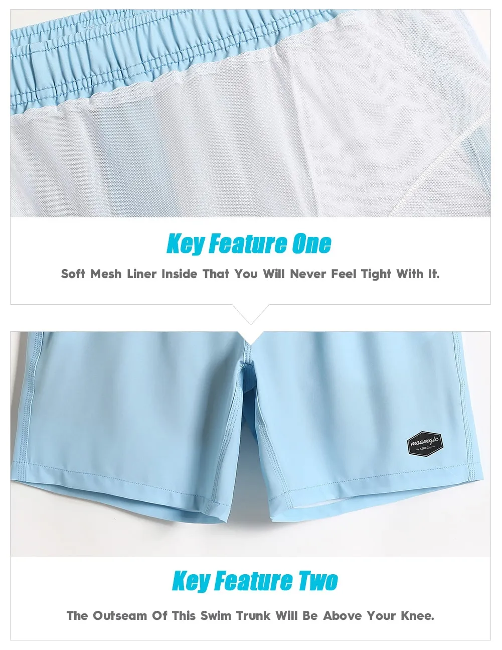 PurePalette Solid Color Stretch Swim Trunks sold by maamgic product image thumbnail 4