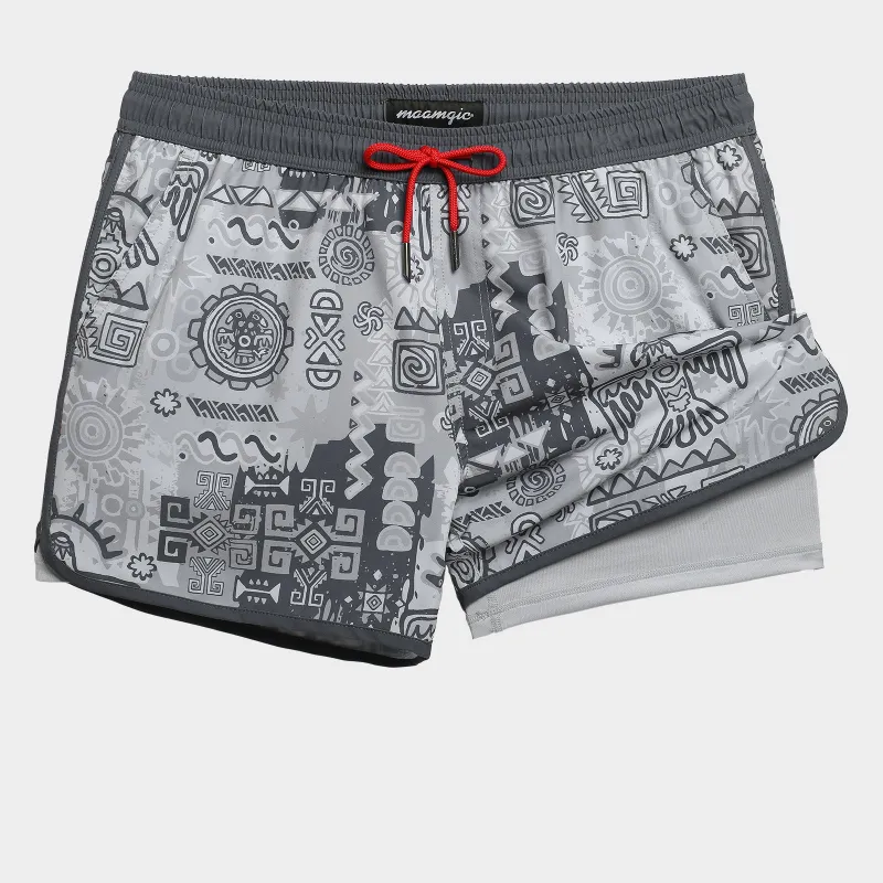 HeritageTide Metro Grid Breathable Swim Trunks made by maamgic