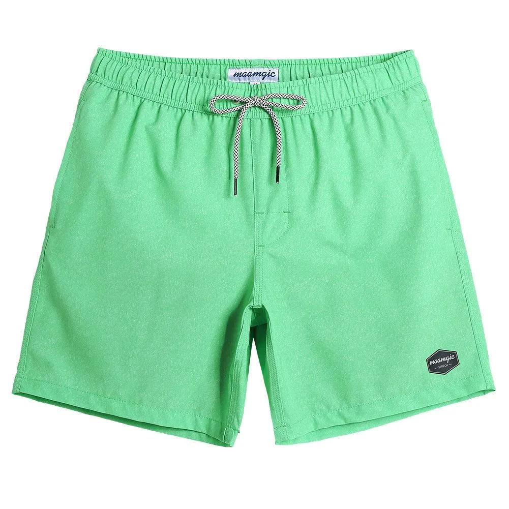 PurePalette Solid Color Stretch Swim Trunks sold by maamgic