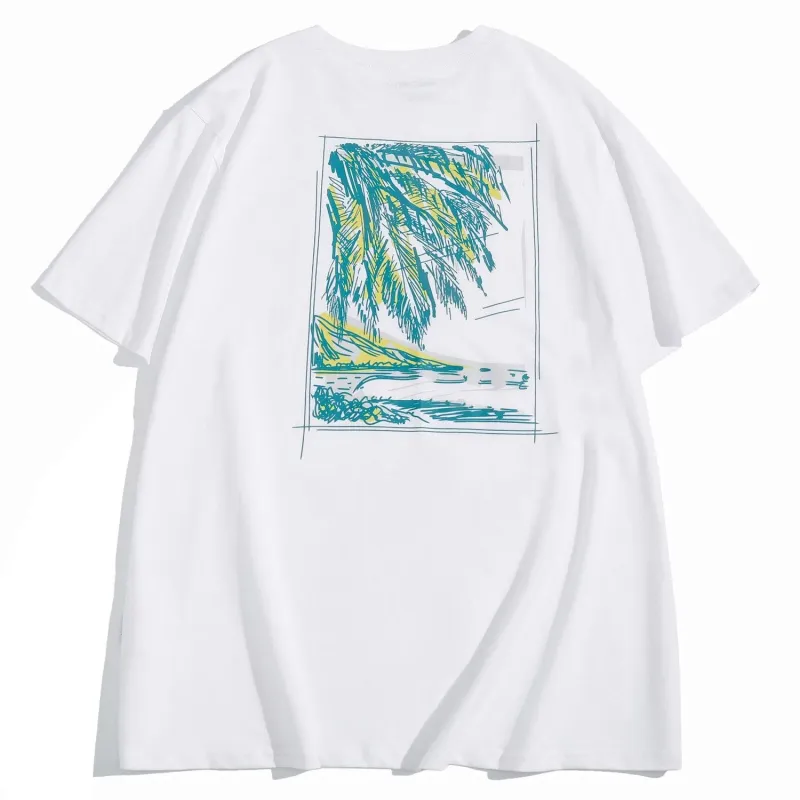 AlohaVibe Breathable Palm Tree T-Shirt sold by maamgic