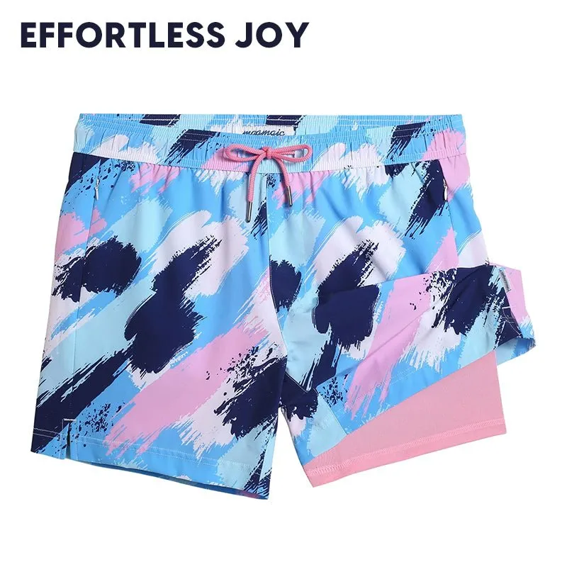 M Abstract Brushstroke Swim Shorts sold by maamgic