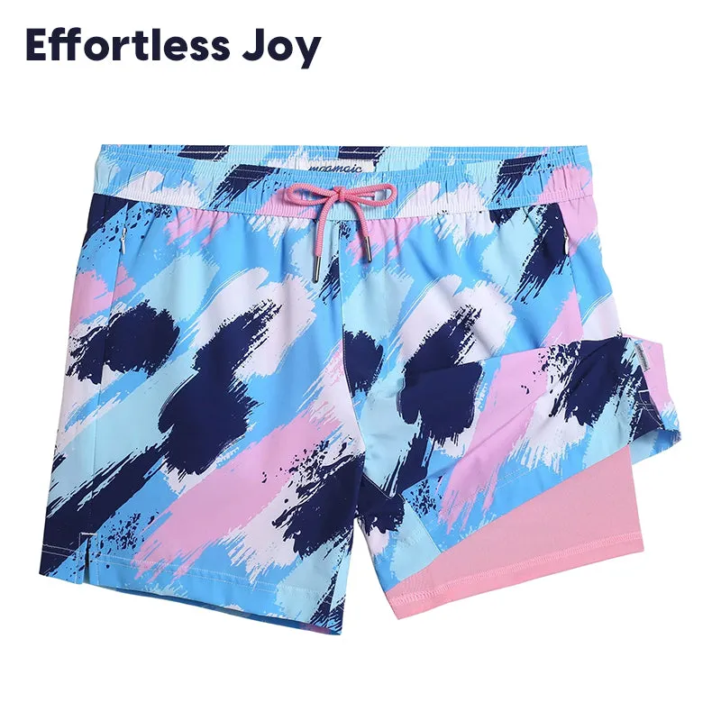 M Abstract Brushstroke Swim Shorts sold by maamgic
