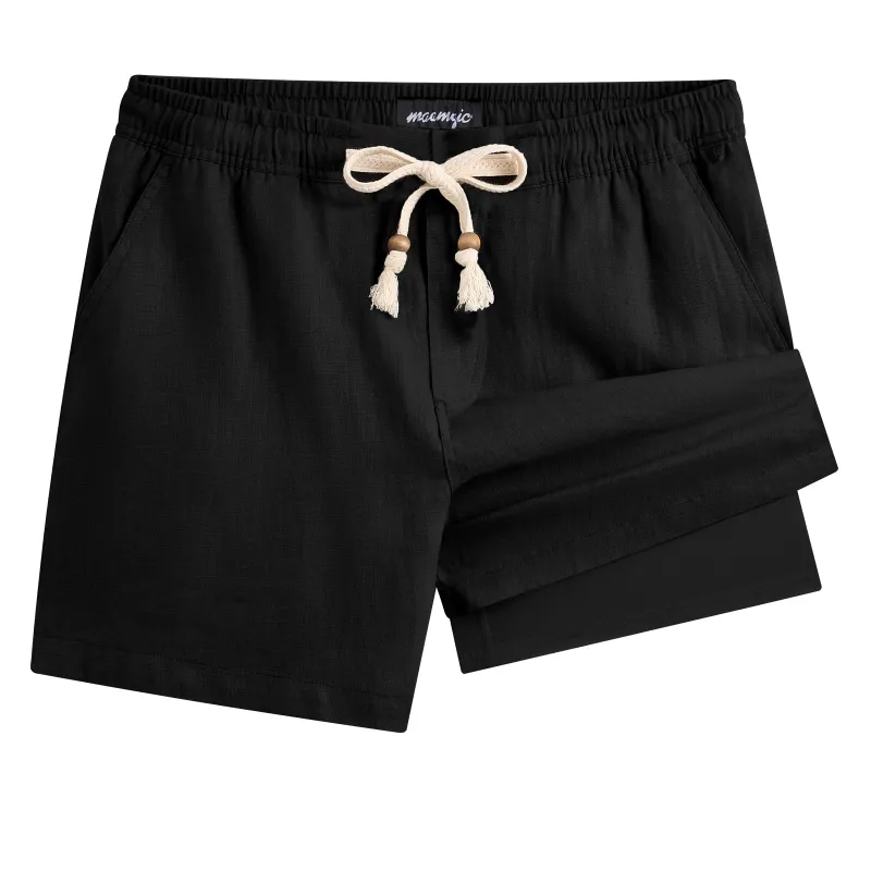 Linenova Strawing Linen Shorts sold by maamgic