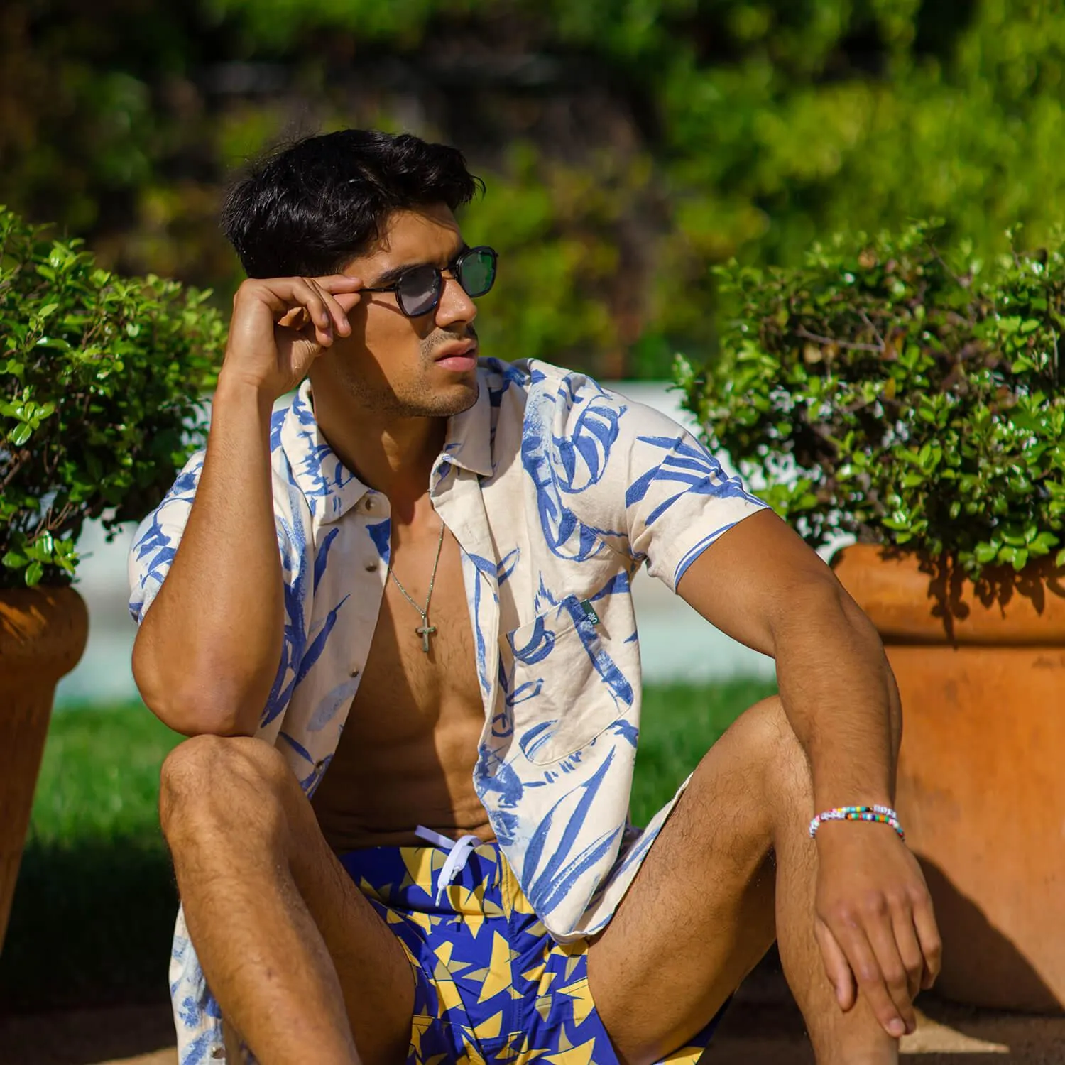 PatternPulse Star Swim Trunks sold by maamgic product image thumbnail 4