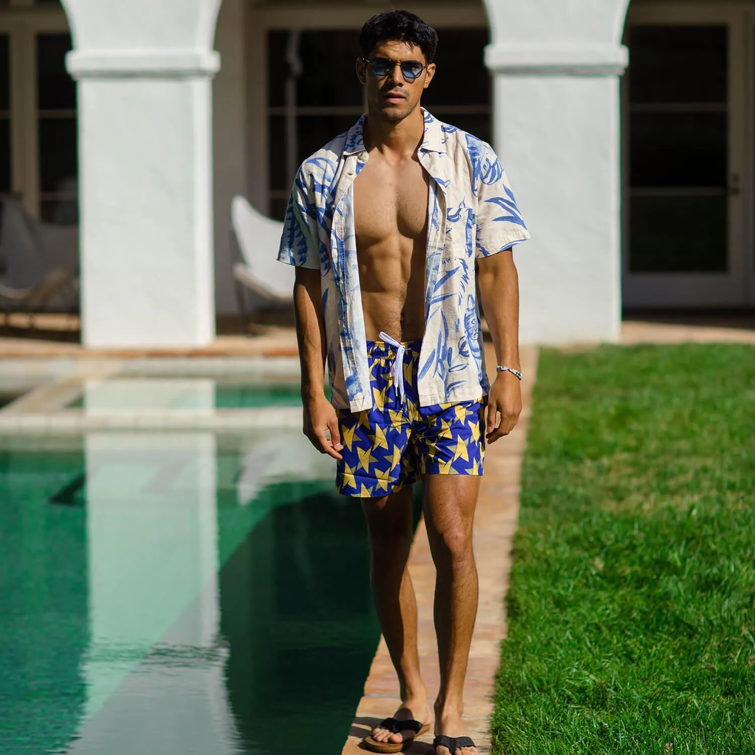 PatternPulse Star Swim Trunks sold by maamgic product image thumbnail 2