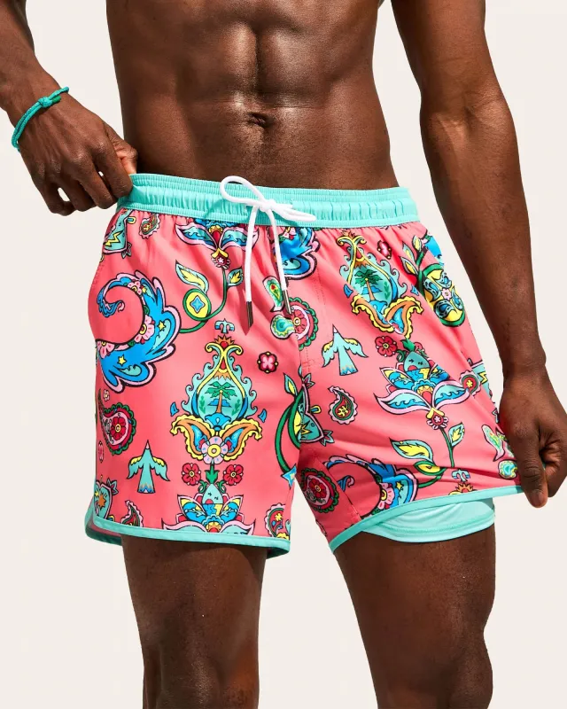 HeritageTide Paisley Swim Trunks made by maamgic