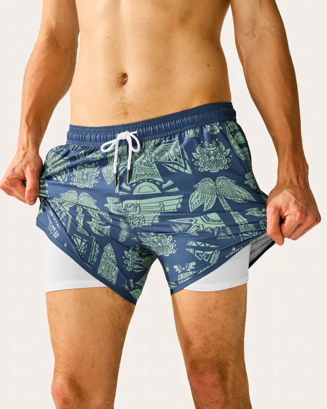 HeritageTide Tribal Bird Swim Trunks made by maamgic