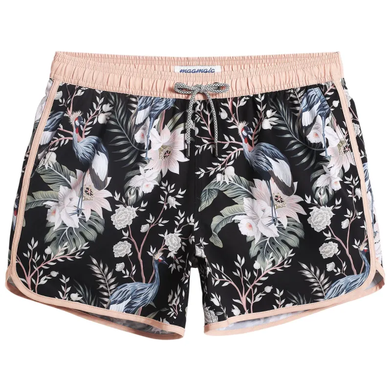 EastDream Crane Bouquet Swim Trunks sold by maamgic