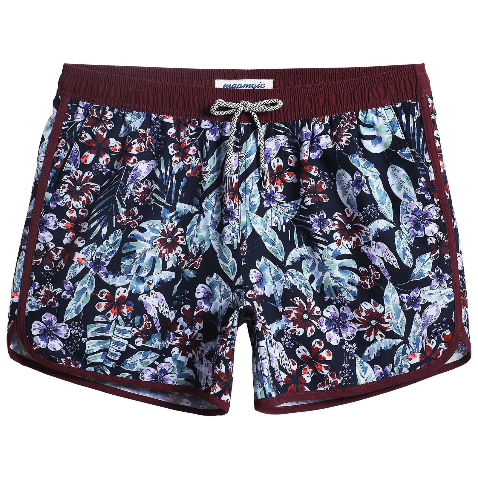 LeafyLuxe Flowers Swim Trunks sold by maamgic