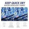 7 Inch Inseam Stretch Blue Funny Printed Swim Trunks sold by maamgic